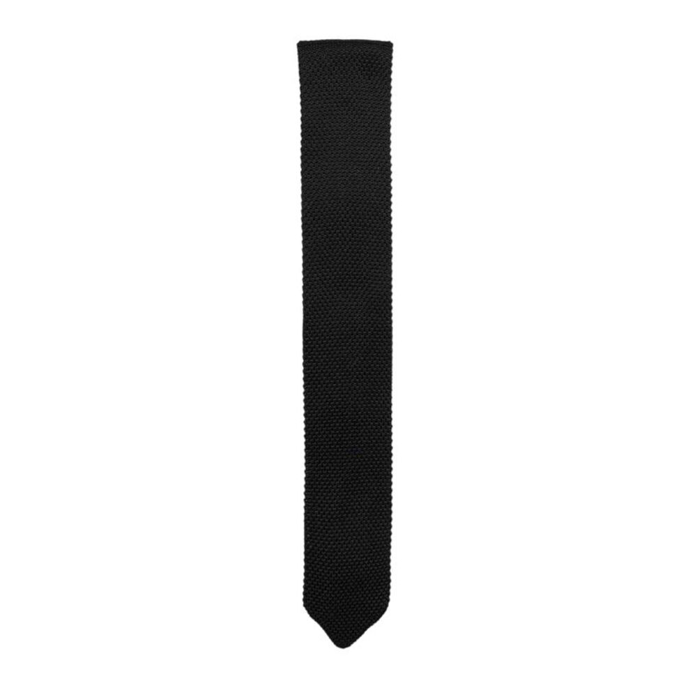Twisted Tailor Jagger Knitted Polyester Tie / Black